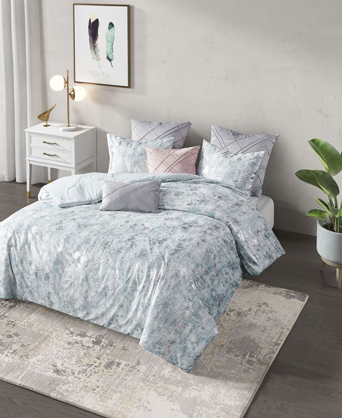 CosmoLiving Naomi Pleated Velvet Euro Sham, 26" x 26" Macy's