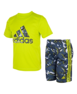 Little Boys Action Camouflage T-shirt and Shorts Set 2 Piece