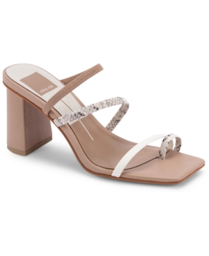 Dolce Vita Prisma Barely-There Strappy Block-Heel Sandals Women's Shoes