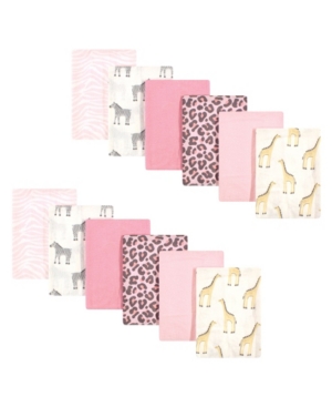 Baby Girls Flannel Burp Cloths 12 Pack