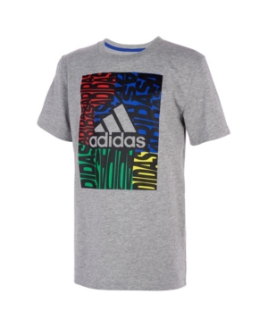 Adidas Originals Kids' Big Boys Bos T-shirt In Gray Heather