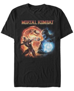 Fifth Sun Men's Mortal Kombat 9 Fire And Ice Short Sleeve T-shirt In Black