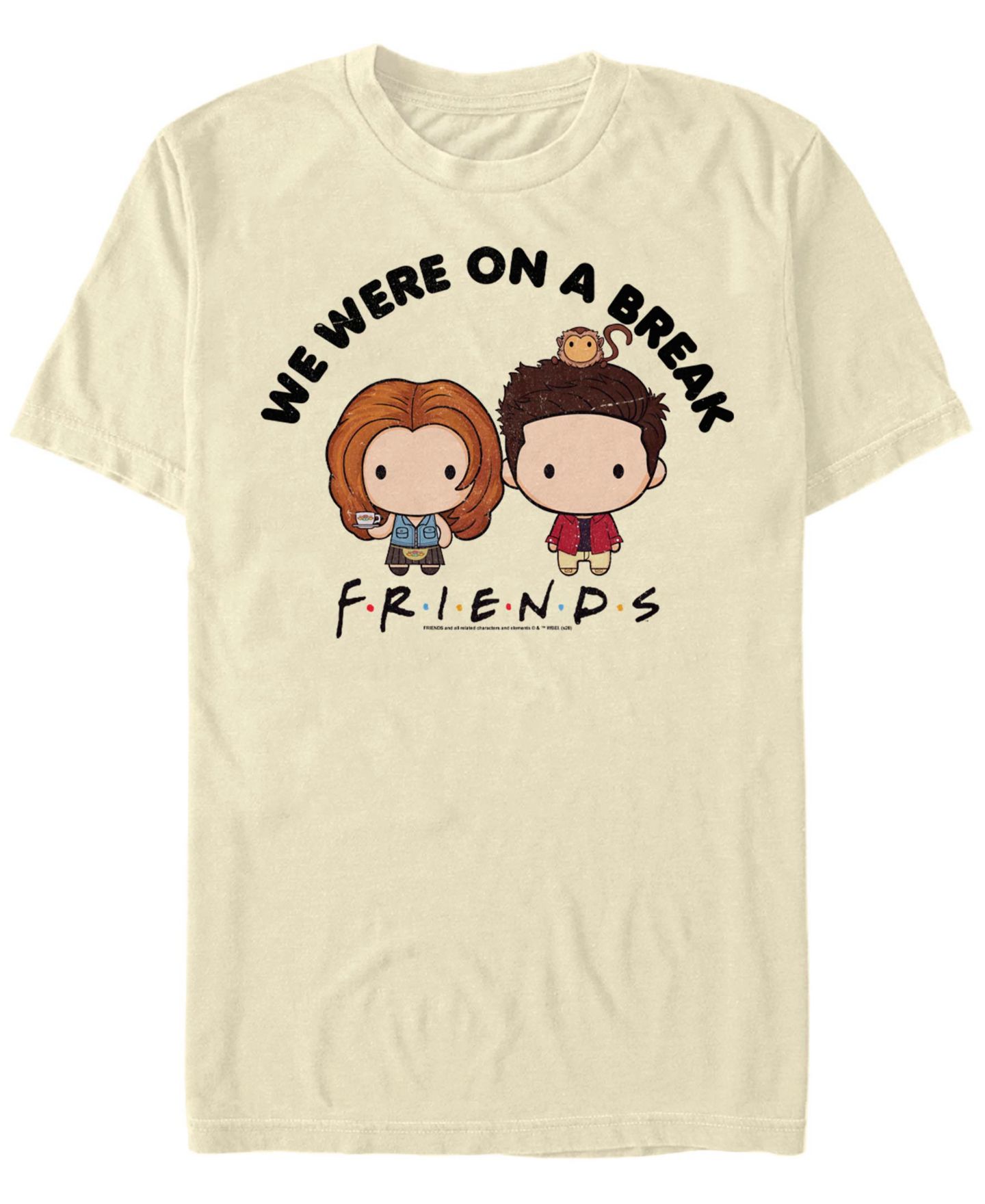 Мужская футболка Fifth Sun Friends Chibi On Break Short Sleeve, цвет: Натуральный — фото 1