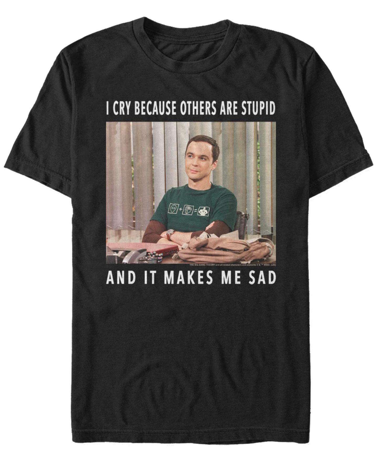 Мужская футболка Fifth Sun Big Bang Theory Stupid Cry Short Sleeve, цвет: Чёрный — фото 1