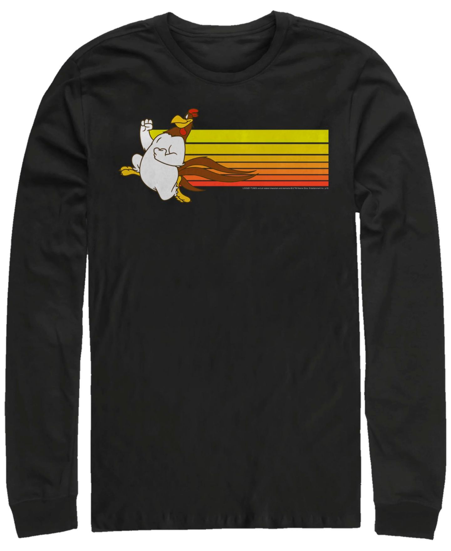 Мужская футболка Fifth Sun Looney Tunes Foghorn Jog Long Sleeve Crew, цвет: Чёрный — фото 1