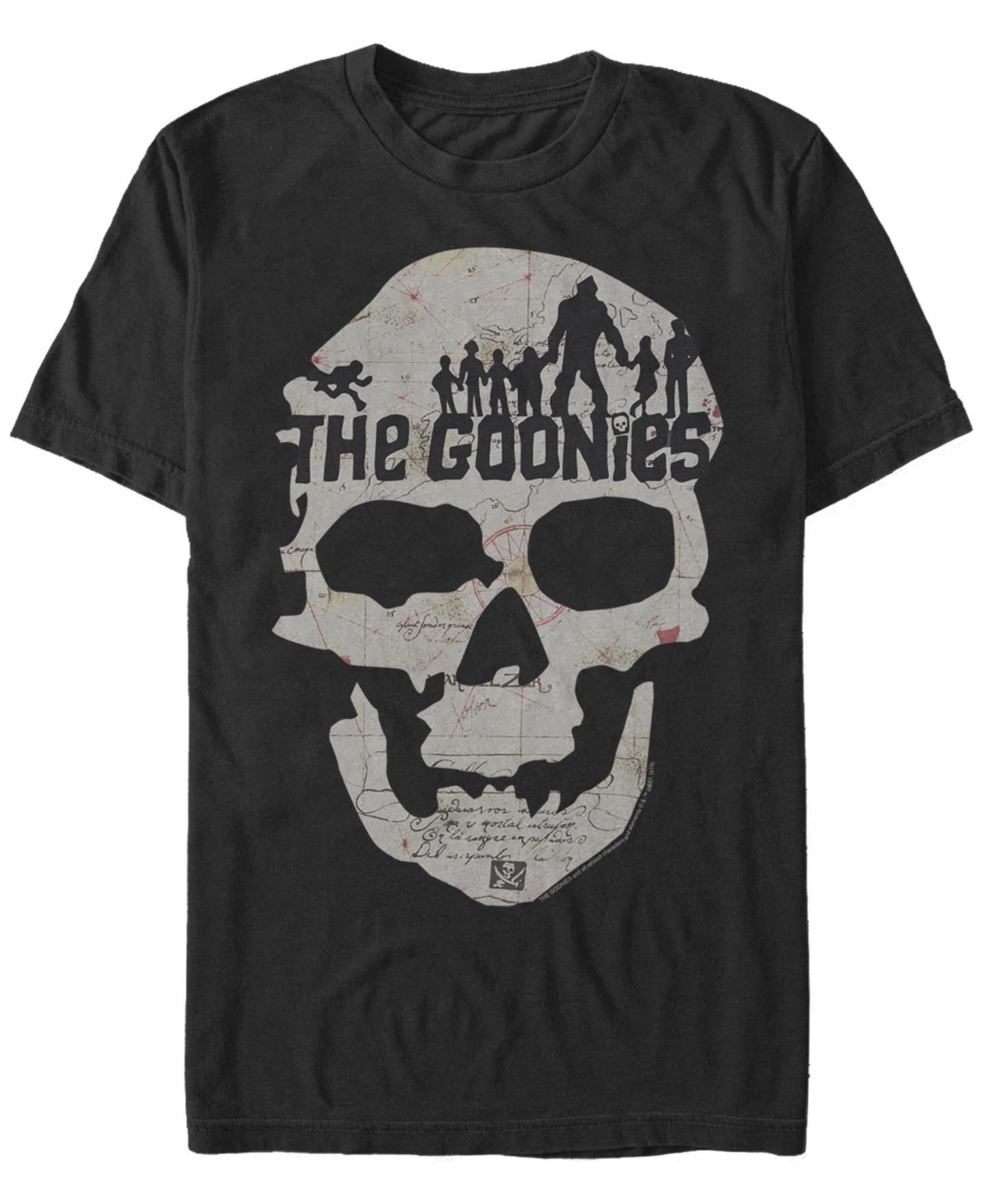 Мужская футболка Fifth Sun The Goonies 1985 Goonie Skull Map Short Sleeve, цвет: Чёрный — фото 1