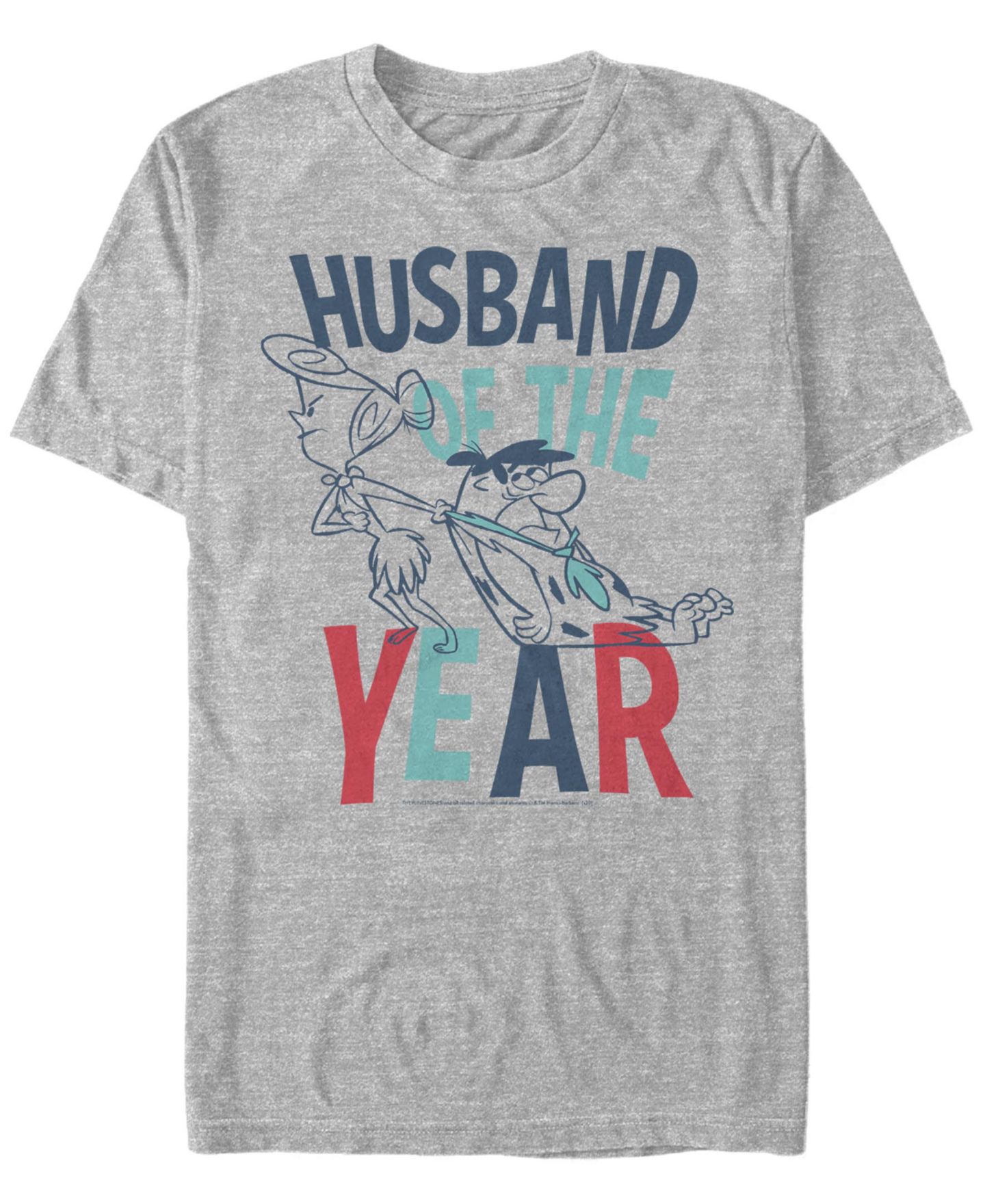 Мужская футболка Fifth Sun The Flintstones Husband Fred Year Short Sleeve, цвет: Меланжевый — фото 1