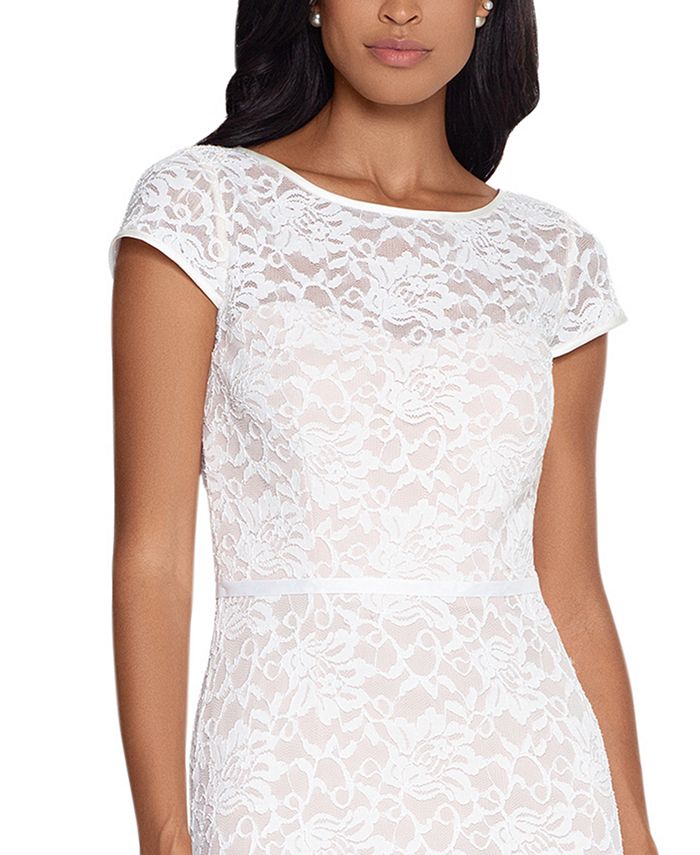 xscape cap sleeve gown