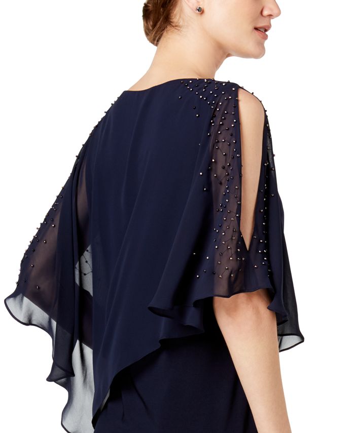 XSCAPE Capelet Sheath Dress Macy's