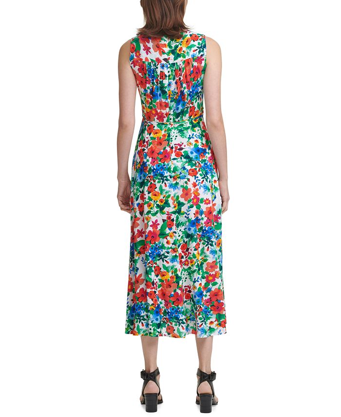 Calvin Klein Petite Floral-Print Maxi Dress - Macy's