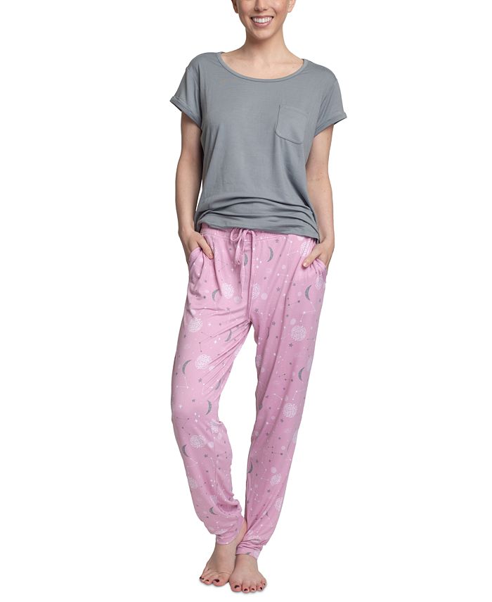 Hanes Cloud Knit Short Sleeve Pajama Set - Macy's