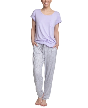Hanes Cloud Knit Short Sleeve Pajama Set