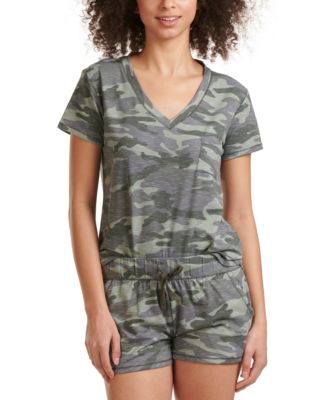 Splendid - Camo-Print Shorts Sleep Set