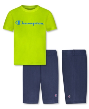 Toddler Boys Short Sleeve Tees and Mesh Short Set of 2