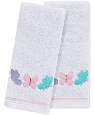 Martha Stewart Collection - Spring Butterfly 2-Pc. 11" x 18" Fingertip Towel Set