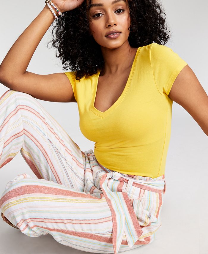 indigo rein striped linen pants