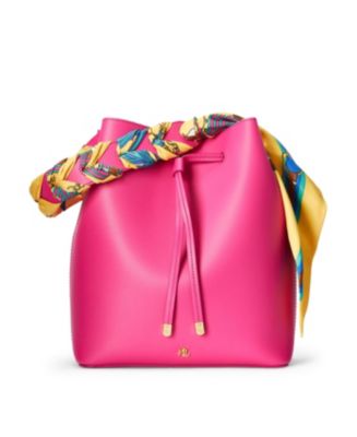 特価!Lauren Ralph Lauren Debby Drawstring Floral Appliqu Bag Ralph Lauren 最新作 Debby Drawstring Floral Appliqu Bag