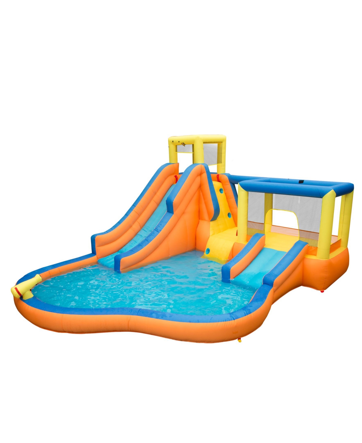 Banzai Inflatable Slide 'n Bounce Splash Park Water Park In Open Misce