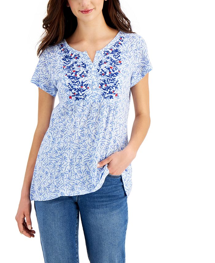 Macie Embroidered Top
