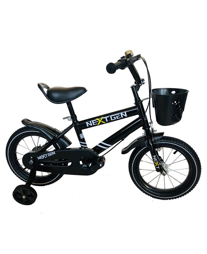 NextGen 10" Children's Bike Basket, Removable Training Wheels and