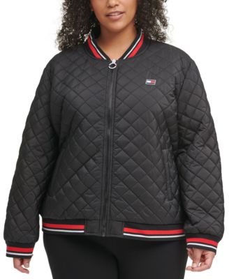 tommy hilfiger sport quilted bomber zip jacket