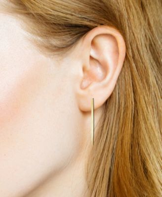 Medium Organic Twist Hoop Earring in Gold Plate