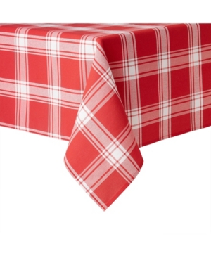 Town & Country Living Buffalo Check Tablecloth Single Pack 60"x144" In Red & White