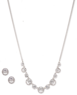 Gold-tone and Eremite Crystal Box Necklace and Earring Set