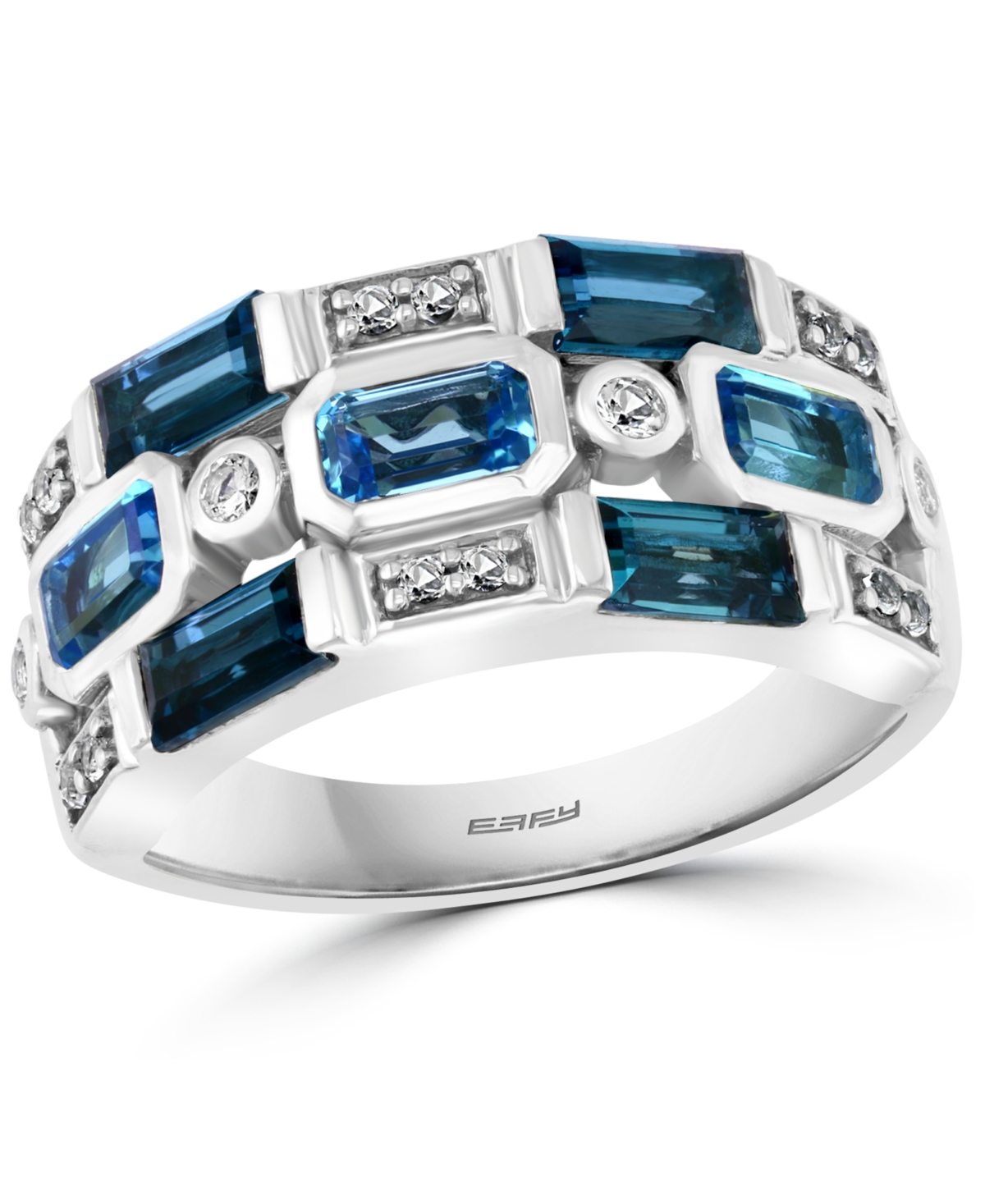 Effy Blue & White Topaz Statement Ring (2-3/4 ct. t.w.) in Sterling Silver - Blue