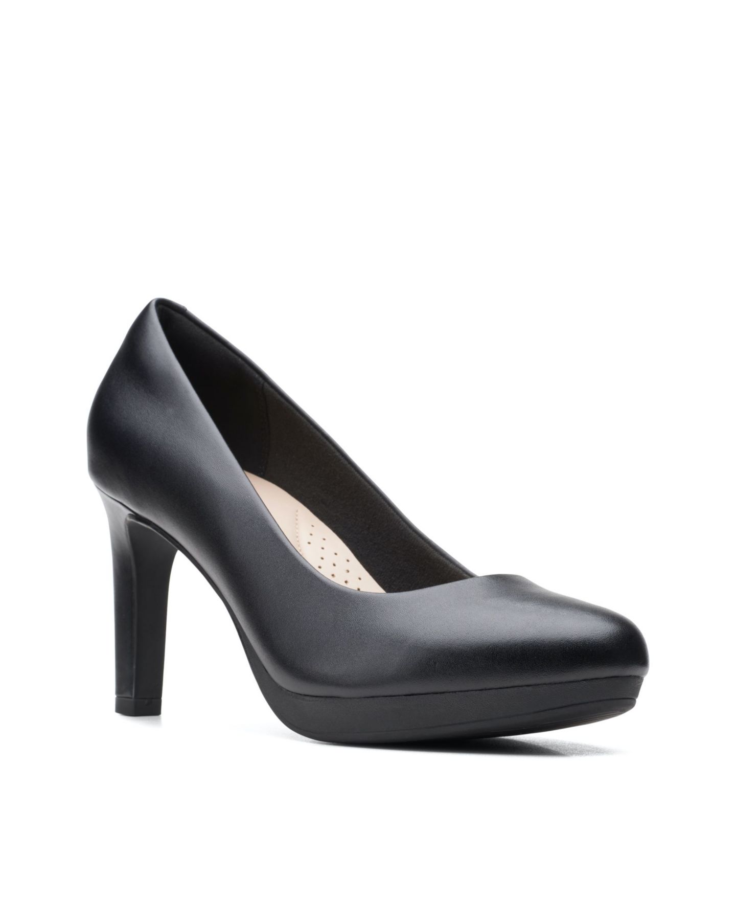 Женские туфли Clarks Ambyr Joy High-Heeled Comfort Pumps, цвет: Чёрный кожаный — фото 1