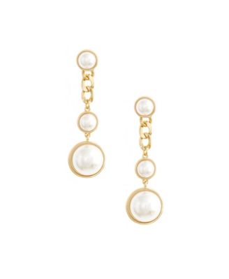 ETTIKA Pearl and Chain Drop Earrings - Macy's