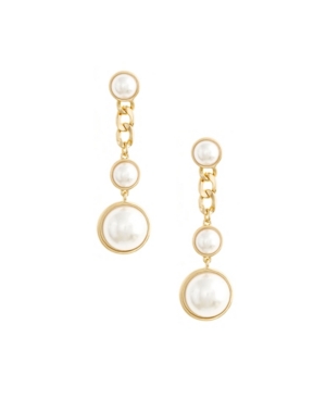 ETTIKA PEARL AND CHAIN DROP EARRINGS