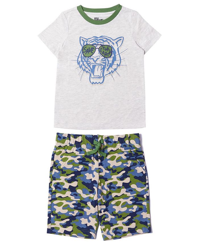 Epic Threads Little Boys Graphic Tee and Shorts Set - Macy's