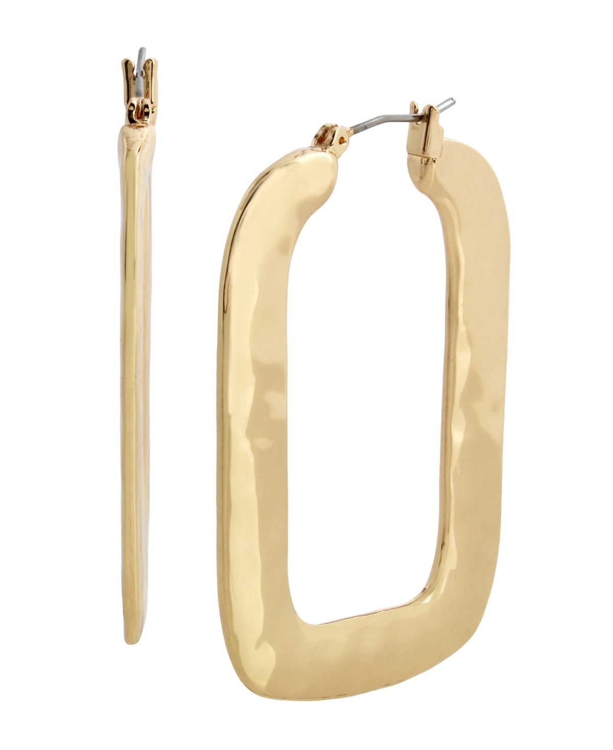 Geometric Hoop Earrings - Gold-Tone