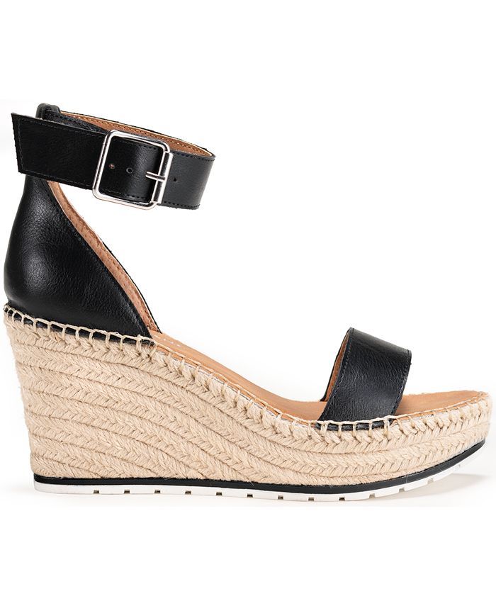 Sun + Stone Sammi Two-Piece Wedge Sandals, Created for Macy's & Reviews ...