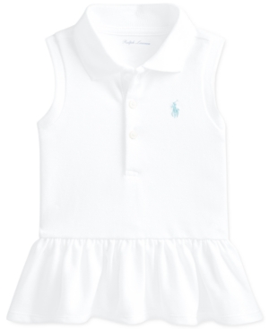 Ralph Lauren Baby Girls Sleeveless Peplum Polo Shirt