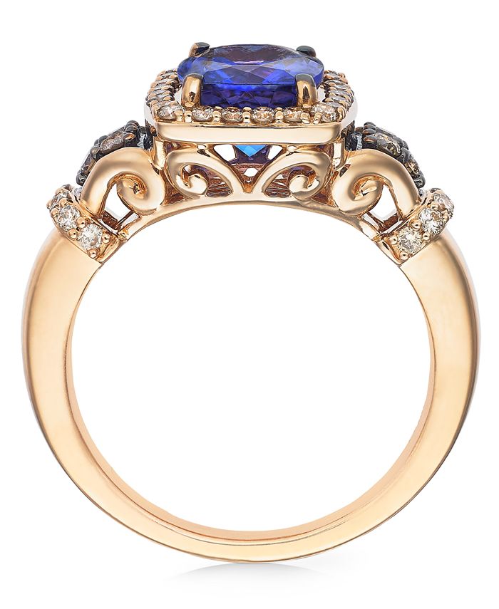 Le Vian - Blueberry Tanzanite&reg; (2 ct. t.w.), Nude Diamonds™ (1/3 ct. t.w.) & Chocolate Diamonds&reg; (1/8 ct. t.w.) Ring Set in 14k Strawberry Gold&reg;