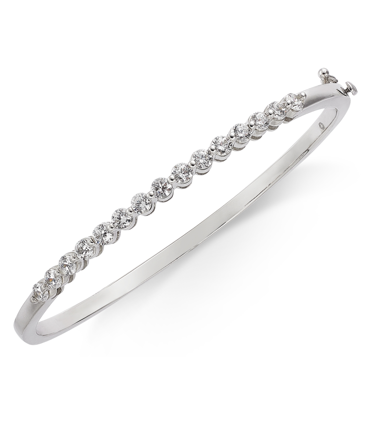 Diamond Bangle Bracelet in 14k White Gold (1-1/2 ct. t.w.)