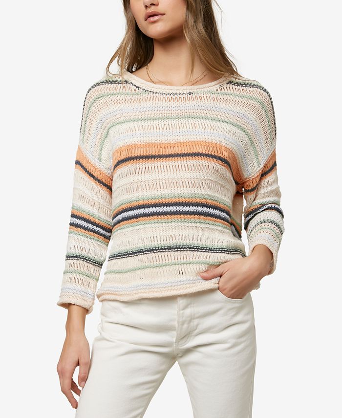 O'Neill Juniors' Salty Striped Sweater - Macy's