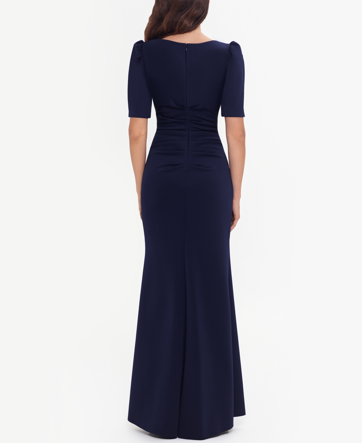 Xscape Petite Puff-Sleeve Gown