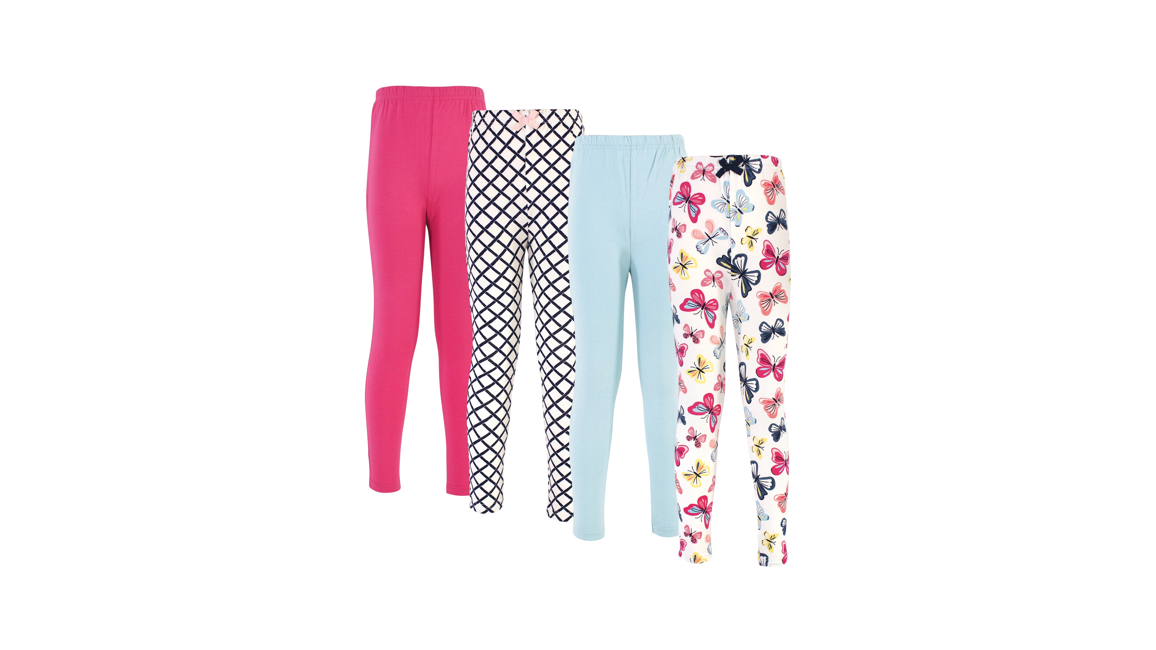 Touched by Nature Baby Girls Youth Organic Cotton Leggings 4pk