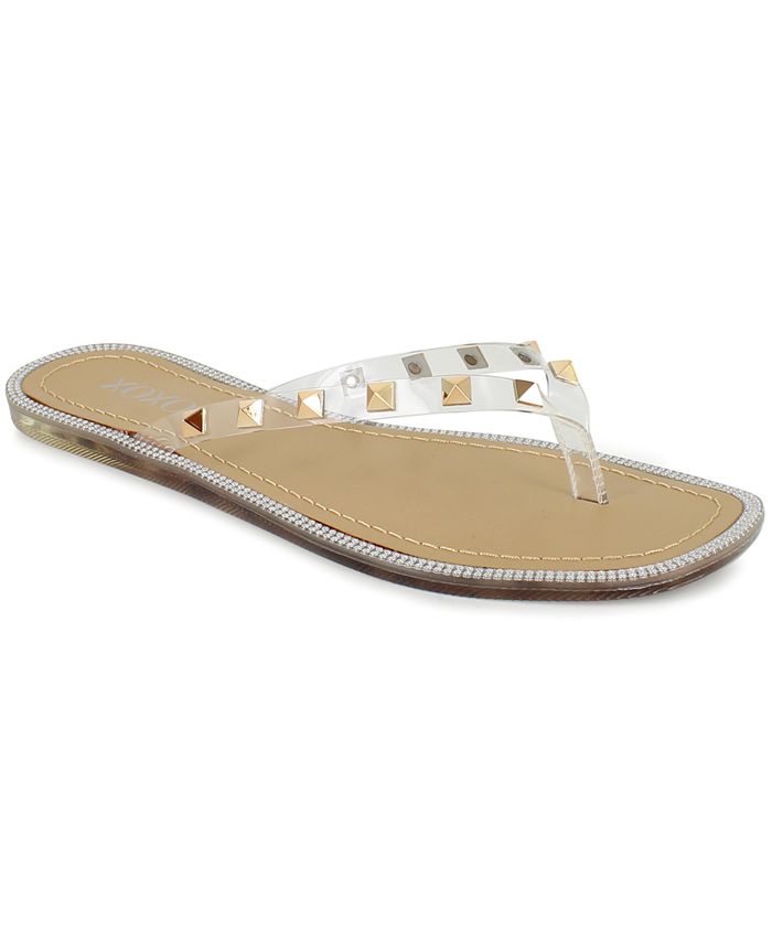 XOXO Women s Clare Jelly Studded Flip Flop Macy s