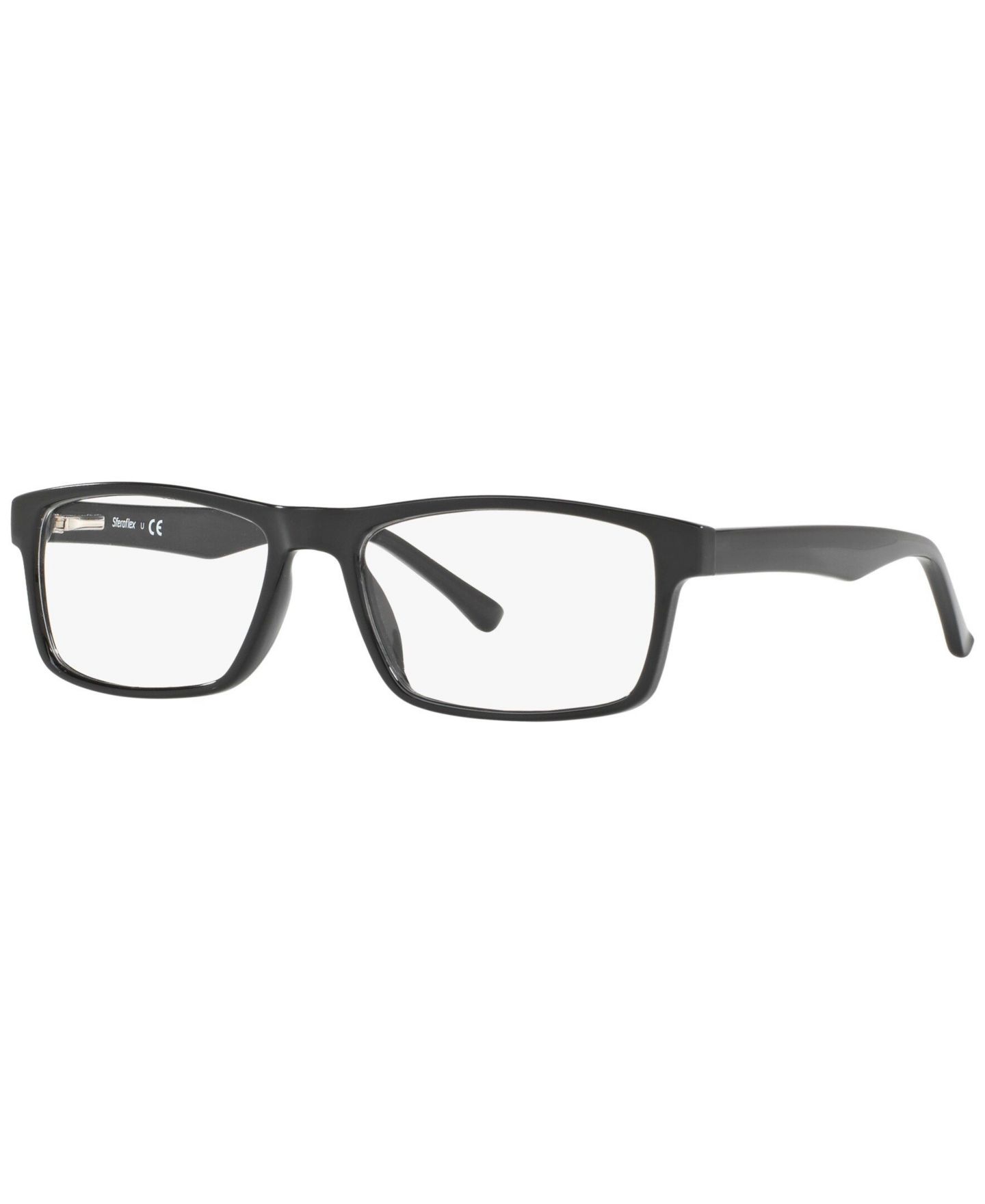 Мужские очки Sferoflex Man Rectangle Plastic SF1149 Eyeglasses, цвет: Чёрный — фото 1