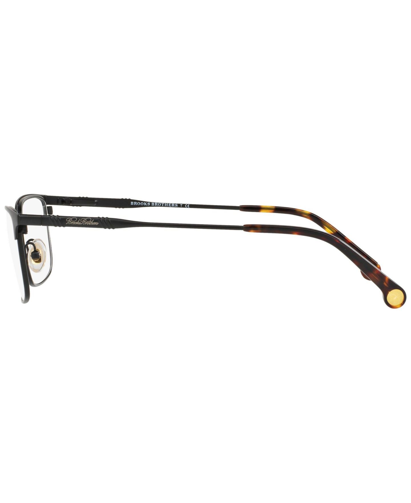 Мужские очки Brooks Brothers Man Rectangle Metal BB1046 Eyeglasses, цвет: Чёрный — фото 2