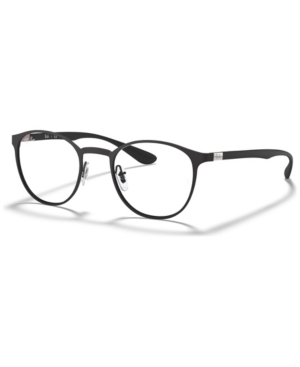 Ray Ban Rb6355 Eyeglasses Black Frame Clear Lenses Polarized 47-20 In Matte Gun