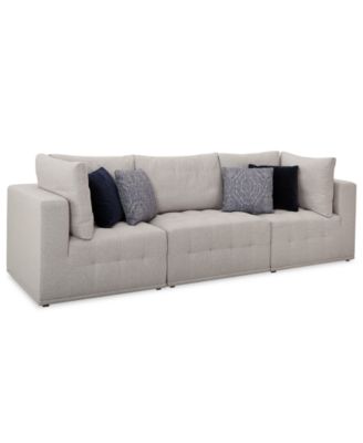 Modern 3-Pc. Fabric Modular Sofa
