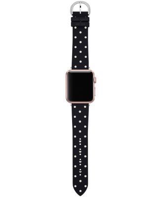 Kate Spade Gramercy Watch Black Leather‎ Band Black Polka Dot Hour Markers IOB kate spade new york Black Polka Dot Silicone 38, 40mm Band  main image 2