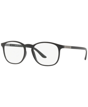 Giorgio Armani Ar7167 Men's Square Eyeglasses In Matte Blac
