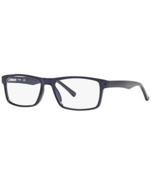 Sferoflex Sf1149 Men's Rectangle Eyeglasses In Dark Blue
