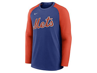 Nike Men's New York Mets Authentic Collection Pre-Game Crew Sweatshirt ...
